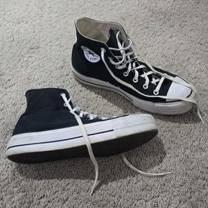 Converse Black Platform Sneakers
